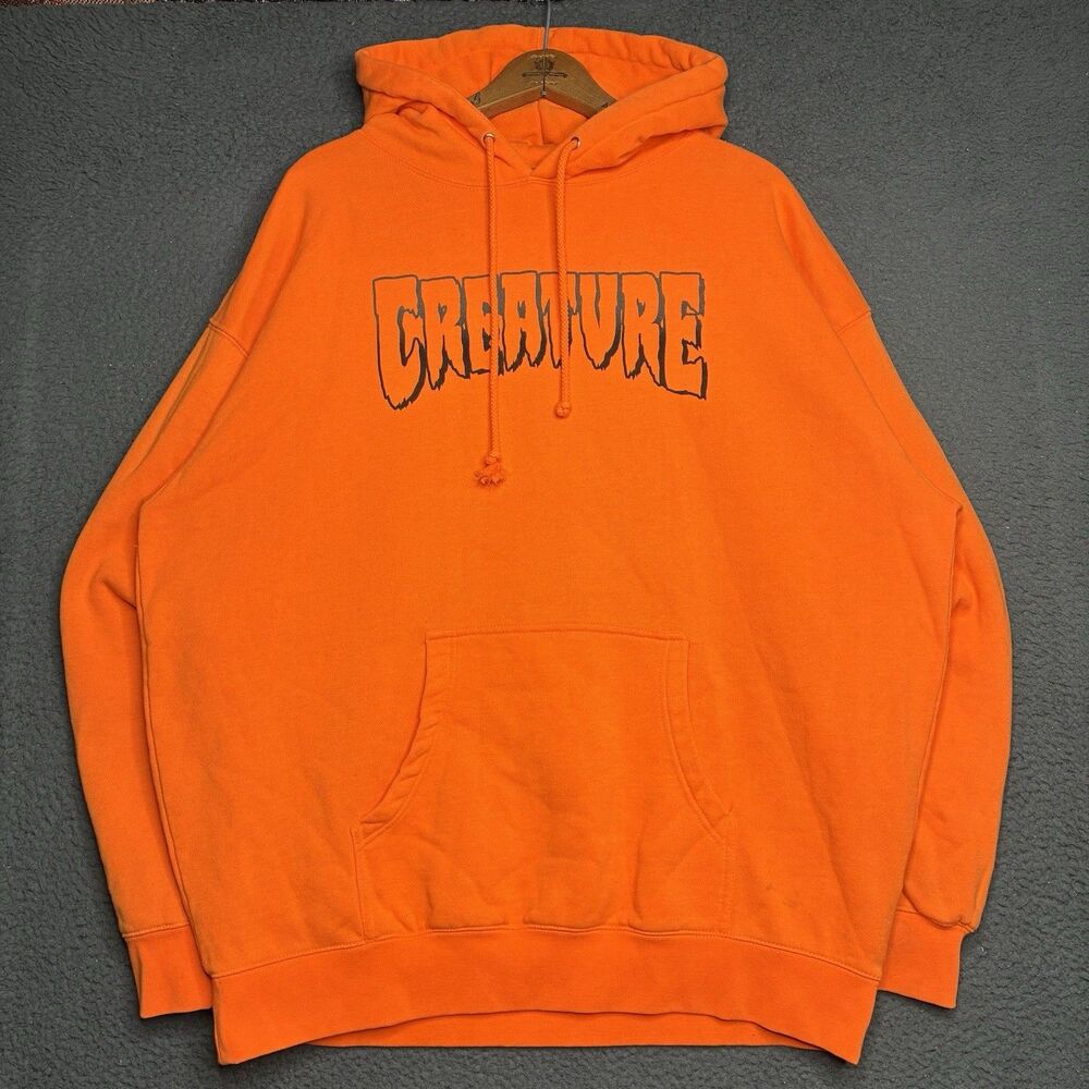 Vintage Creature Skateboard Pullover Hoodie Sweatshirt Logo Skate NHS Tag Men XL